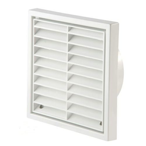Swiftair White Extractor Fan Wall Fixed Louvre Grill Grille Ventilation 4" 100Mm 1151 (4" 100Mm)