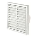 Price comparison product image Extractor Fan Wall White Fixed Louvre Grill Grille Ventilation 4" 100mm 1151 (4" 100mm)