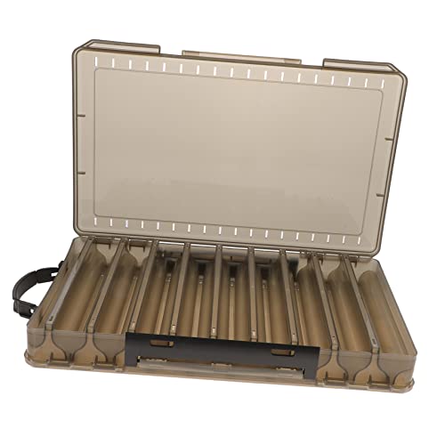 NAMOARLY Compact Fishing Tackle Organizer Box Professional Dual Sided Lure Container with Divided Grids Portable Accessory for Convenient Outdoor Fishing Storage for Anglers