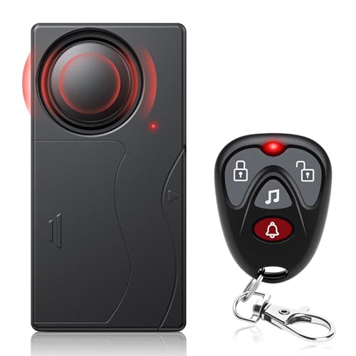 110dB Car Alarm System Anti-Theft Vibration Alarm with 10 Levels Sensitivity Adjustable Vehicle Anti-Theft Car Device Wireless Remote Anti Theft Device for Motorcycle E-Bike Car Truck RV