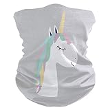 Sawhonn Linda Sonrisa Unicornio Arcoiris Pañuelo Polaina Mascara Facial Bandana Cintas de Pelo Pasamontañas Diademas Headwraps Bufanda para Deportes Mujeres Hombres