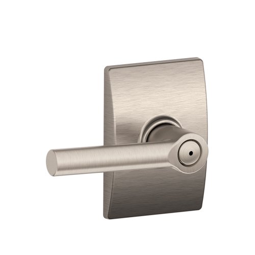 SCHLAGE F40 BRW 619 CEN Century Collection Broadway Bed and Bath Lever, Satin Nickel