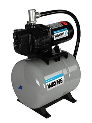 WAYNE SWS50-8.5FX - 1/2 HP Cast Iron Shallow Jet Well Pump with 8.5 Gallon Pre-charged Tank - Up to 420 Gallons Per Hour - Heavy Duty Shallow Well Pump