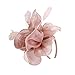 Produktbild Fascinator mit Blumen-Netz, Haarreif, Cocktail-Party, Kopfbedeckung für Frauen und Mädchen, Rosa