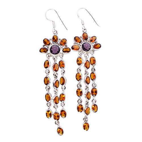 Boucles d'oreilles pendantes améthyste argent pour sublimer vos tenues