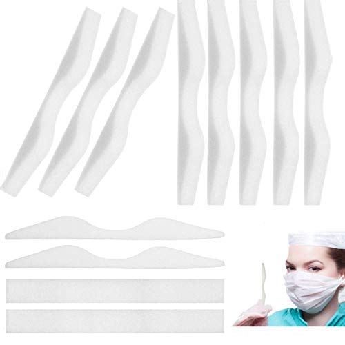 25PCS Nose Pad for Mask, Microfiber Memory Foam Anti-Fog Nose Bridge Pads for Mask, Self-Adhesive Protection Strip Seal Nose Cushion Sponge Nose Bridge Pads for Glasses Anti-Fog