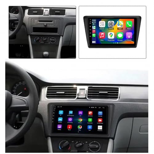 Pantalla de coche con Carplay y Android Auto Inalámbricos Skoda Rapid 2
