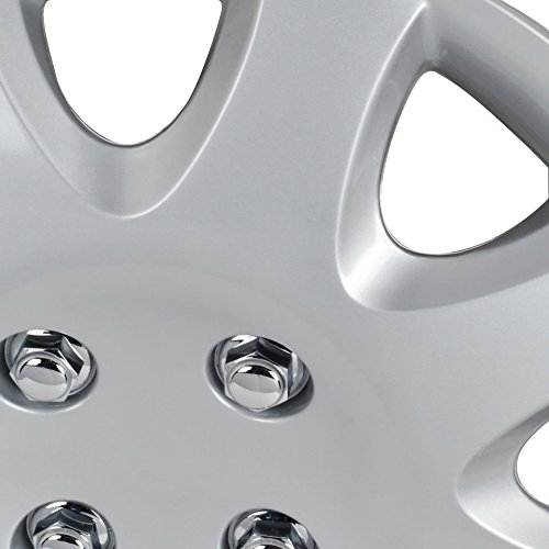 Bdk Kt-895- Amzking Hubcaps Wheel,14" Silver Replica Cover, Oem Factory Replacement (4 Pieces) #TOP2