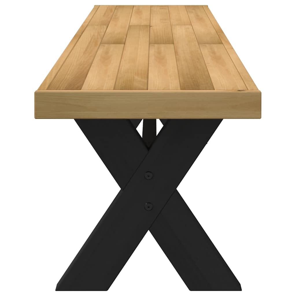 vidaXL Banc à Manger NOAIN Pieds en Forme de X 180x40x45 cm Massif pin
