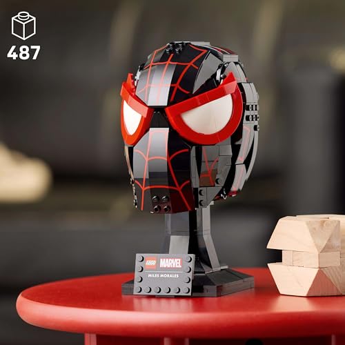 Image of LEGO Marvel Miles Morales' Mask Collectible Adult Building Set 76329 for 18+ Gift