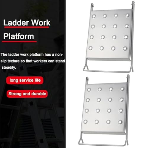 Plataforma de trabajo de escalera plegable resistente taburete de hierro estable para uso en interiores y exteriores para mejoras del hogar y tareas multiusos