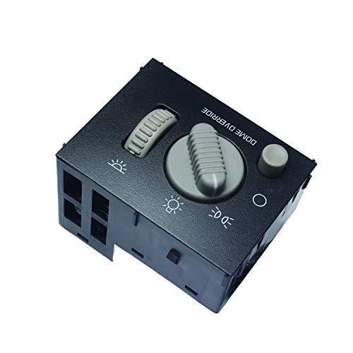 Beneges Equipment Headlamp Instrument Panel Dimmer and Dome Lamp Switch Compatible with 1999-2002 Chevy Avalanche Silverado Suburban Tahoe GMC Sierra Yukon 1500 2500 15755595, D1534G