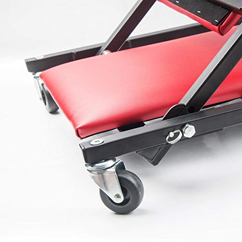 Wintools 41" Foldable Heavy Duty Z Creeper Seat Rolling Chair Mechanics Garage 2 In 1 Work Bench #TOP5