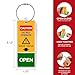 BOZZYS Open/Closed Signs 10-Pack｜OSHA-Compliant Safety Tags for Valves/Pipelines/Electrical Panels｜360° Rotating & Steel Cable｜Heavy-Duty Industrial Safety Markers