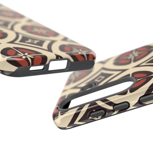 Coque Samsung Galaxy S25 rigide marron beige motif géométrique - 3