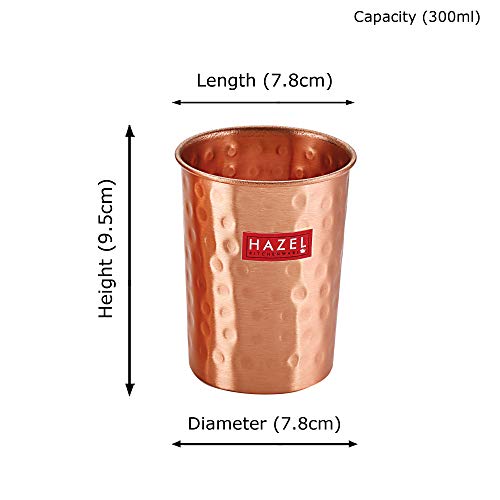 Set de 6 vasos cobre martillado 300 ml miniatura 4