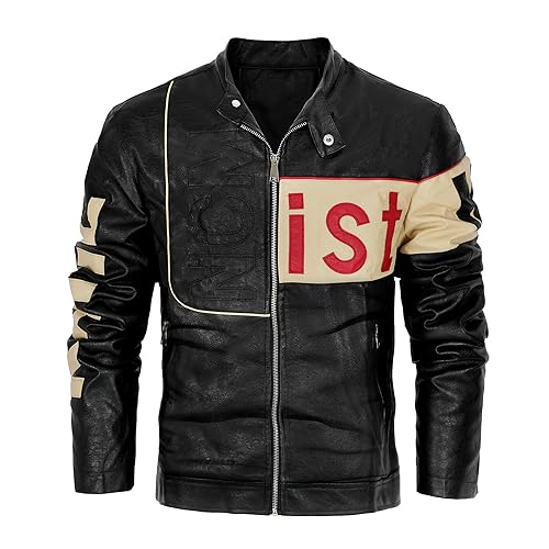 Men's PU Leather Motorcycle Jacket Winter Moto Clothing Fashion Warm Overcoat2