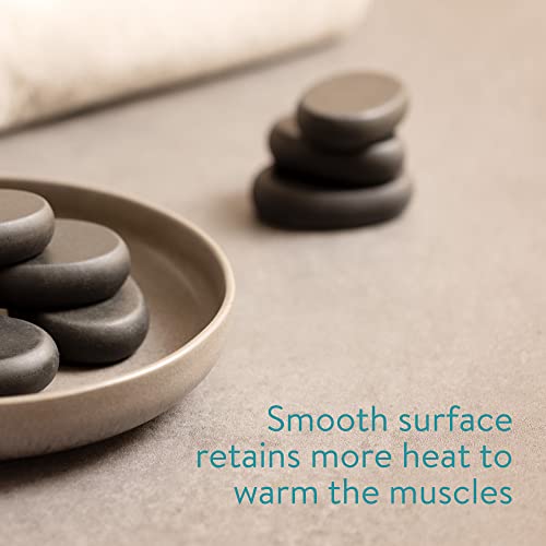 Navaris hot stone massage set - 18x massagestenen in verschillende maten - Thermodynamische massagestenen - Voor een… - Image 5
