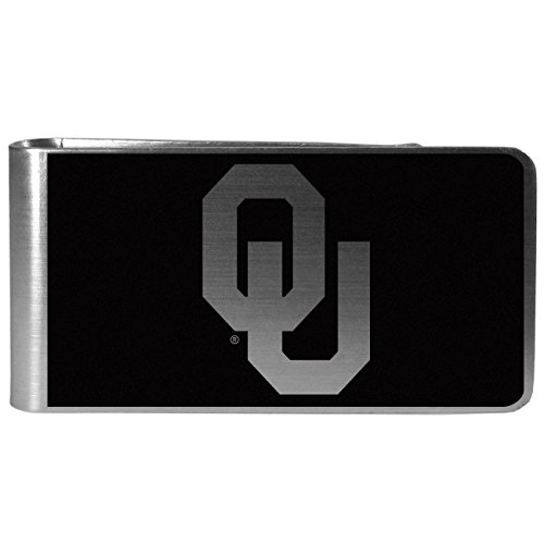 NCAA Siskiyou Sports Mens Oklahoma Sooners Black and Steel Money Clip One Size Black