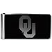 NCAA Siskiyou Sports Mens Oklahoma Sooners Black and Steel Money Clip One Size Black