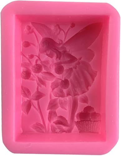 Miniatura 3 de DIY Angel Wings Girl - Molde de de jabón para niña, diseño de flores, elfo, yeso, molde para hornear chocolate