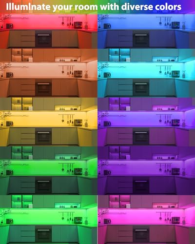 Image of ASOKO 200 Lumens RGB Under Cabinet Light Plug in, 3 Pack