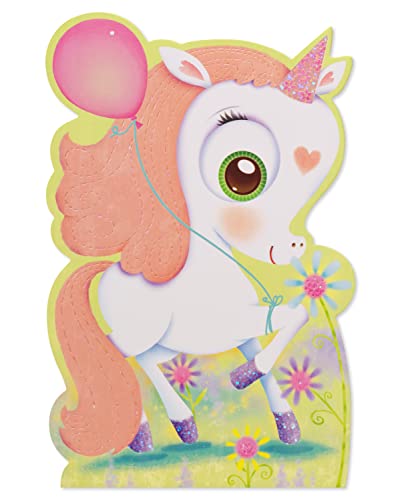 American Greetings Biglietto Di Auguri Americano Con Unicorno Per Ragazza Con Pellicola - 5