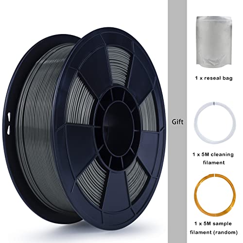 Image of ZIRO 3D Printer Filament 2.2lbs x 4 Spool, Tougher & Stronger, Dark Gray | Fit for Most FDM 3D Printer, 1.75mm 1KG Spool, Dimensional Accuracy + /-0.03mm, Colorful PLA FilamenT