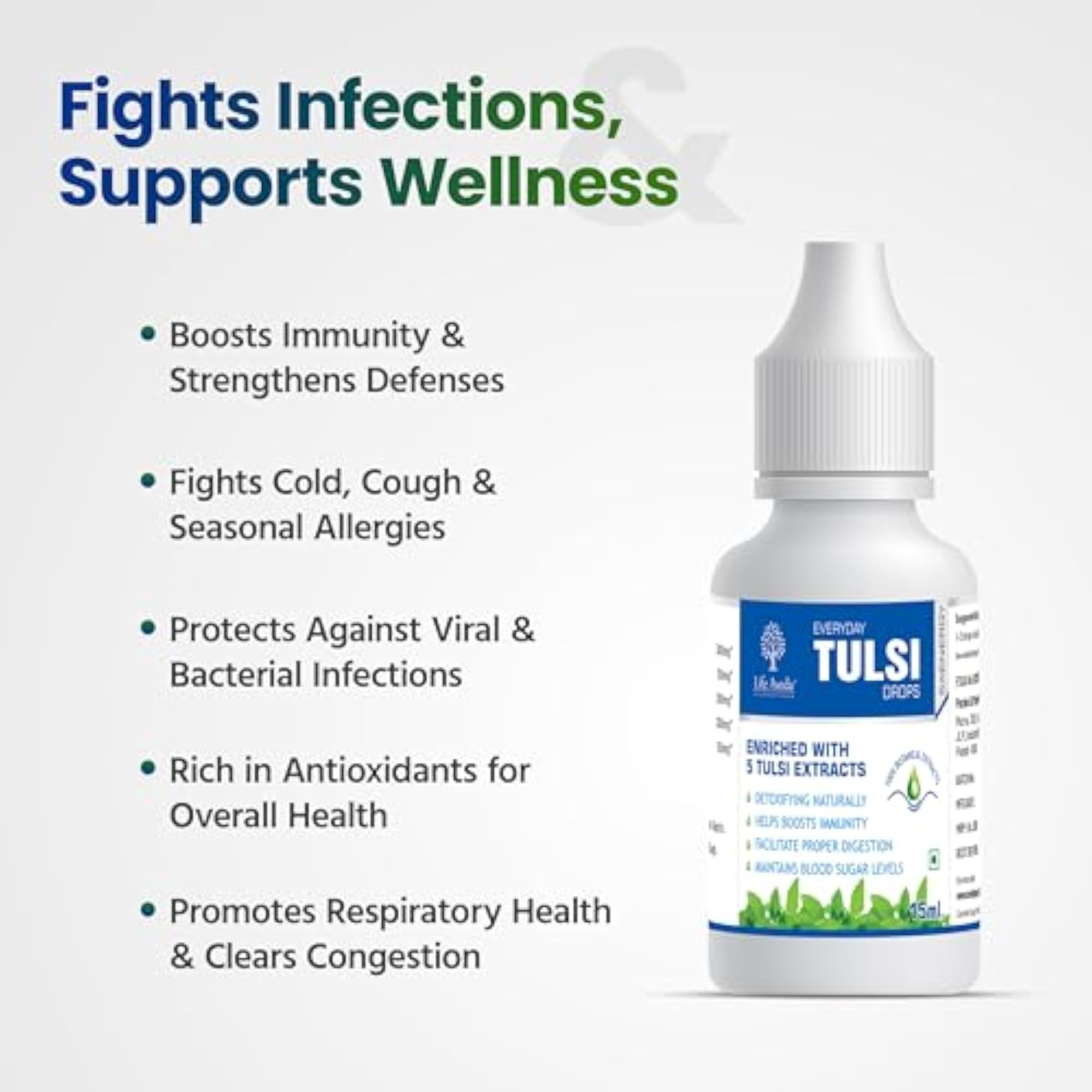 Everyday Tulsi Drops with 5 Rare Extracts, Natural Detoxifier