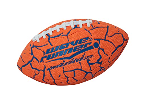 Wave Runner Grip It Waterproof Football- Size 9.25 Inches With Sure-Grip Technology | Let's Play Football In The Water! Extreme Metallic Series (Orange/Blue) #TOP7