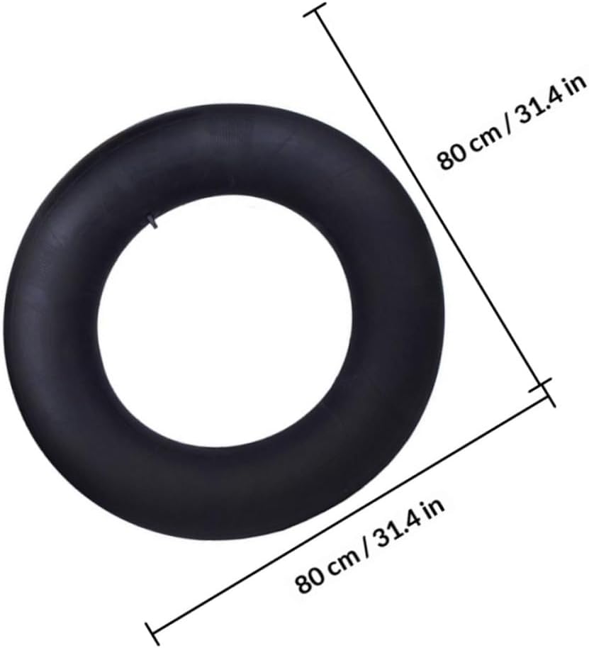 Inflatable Ski Ring and Thickened Butyl Inner Snow Tube 80cm Sturdy Winter Sledding Float Tube for Outdoor Snow Sports