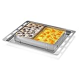 Lavable en lavavajillas. 4364 Molde para hornear pasteles rectangular con divisor ajustable de acero