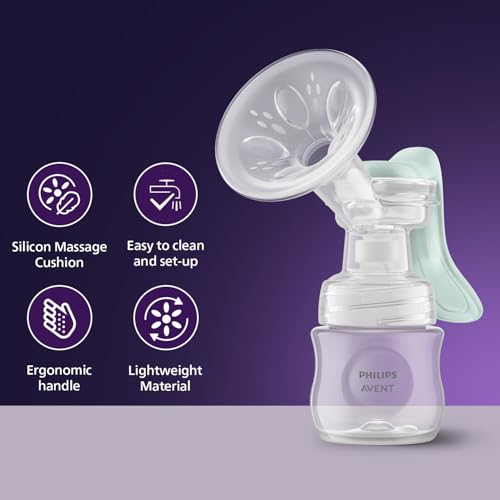 Image of Philips Avent Essential Manual Breast pump SCF417 /11 | Easy Silicone massage cushion & Ergonomic handle, Soft & Gentle, BPA Free