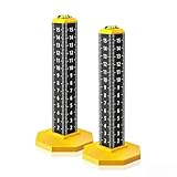 2 Stück Bau-Höhenlineal mit Magnetfuß Vierseitige Skala zum Nivellieren von Boden, Decken- und Fliesenarbeiten Präzisionsmesslineal für Tischlerei,Renovierung & Baustellen (Robust &Wiederverwendbar)