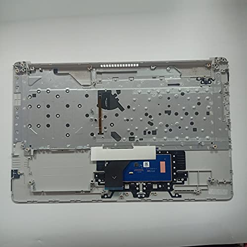 Replacement for HP 17BY 17-by 17CA 17-CA Laptop Upper Case Palmrest Backlit Keyboard Touchpad Assembly Part with ODD L92783-001 6070B1308113 Top Cover Sliver 2020 Year - Thumbnail 2