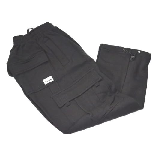 Pro Club Fleece Cargo Pants, Black,3xl-proclub
