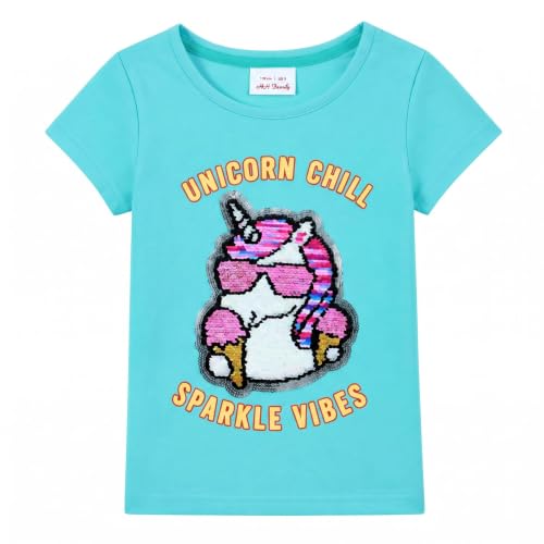 Image of Flip Sequin Unicorn Shirt Tee for Girls 3-12 Years