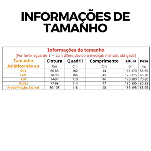 Bermuda Masculino Fitness 2 em 1 Esportivos de treino Corrida Academia (L(175cm 65kg))