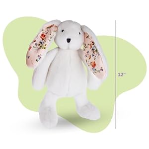 Artcreativityeasterblossombunnyplushforkids12incheswhiteplushstuffedrabbitwithfloralblossomprintearsandfeetforgirlseasterstuffedanimalgiftsforkids Urban Country Home Decor Artcreativity easter blossom bunny plush for kids 12 inches white plush stuffed rabbit with floral blossom print ears and feet for girls easter stuffed animal gifts for kids urban country home decor