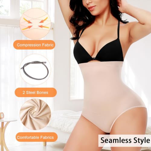 Image of Werena Tummy Control Shapewear Panties for Women High Waisted Body Shaper Slimming Shapewear Underwear Girdle Panty