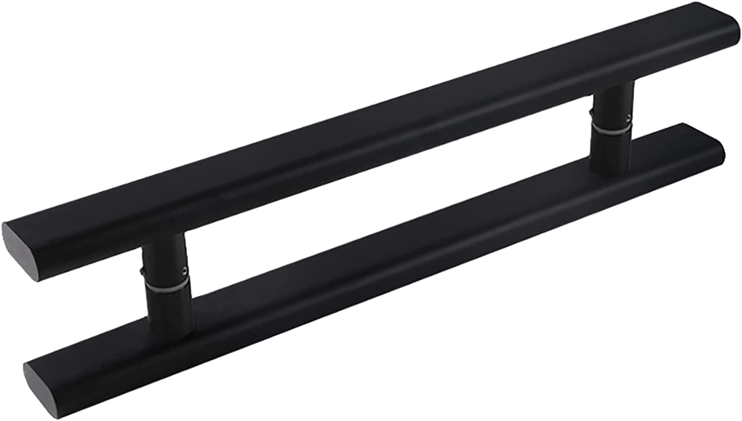 LQZAXSRDR Sliding Barn Door Handle, Wooden Black Barn/Glass Door Pull Handle Commercial Push Bar Multiple Sizes(Style 2,60cm/23.6in)