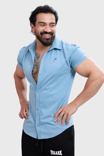 Image of FUAARK Mens Slim Fit Breathable, Lightweight & Stretchable Shirt for Casual wear