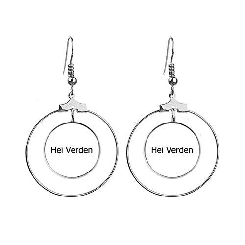 Boucles d'oreilles créoles norvégiennes en métal argenté élégantes