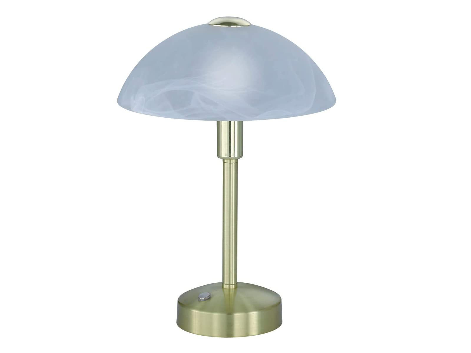 Trio Leuchten LED Tischleuchte Donna 525790108, Metall Messing matt, Glas alabasterfarbig weiß, inkl. 4 Watt LED, 4-fach Touch Dimmer