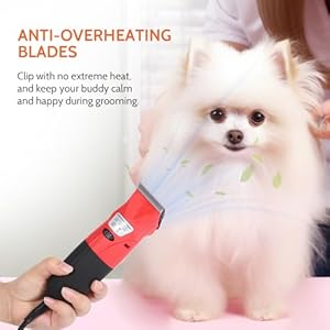 35W Electric Pet Hair Clipper Cutter Trimmer Shaver Grooming Kit for Small Larger Dog Cat with 3 Interchangeable Blades and 3m Power Cable, Dog Clippers for Grooming