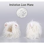 Onmygogo Peluca de Melena de león para Gatos y Perros, Divertidos Disfraces de Gato para Mascotas para Halloween, Navidad, Accesorios de Ropa Peluda para Mascotas (S, Blanco) 4 Onmygogo Peluca de Melena de león para Gatos y Perros, Divertidos Disfraces de Gato para Mascotas para Halloween, Navidad, Accesorios de Ropa Peluda para Mascotas (S, Blanco)