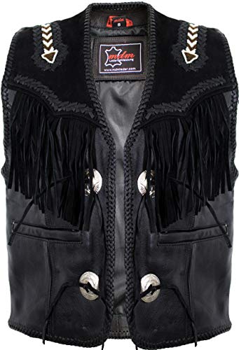 Western Vest with Fringe and Conchos - Main Image