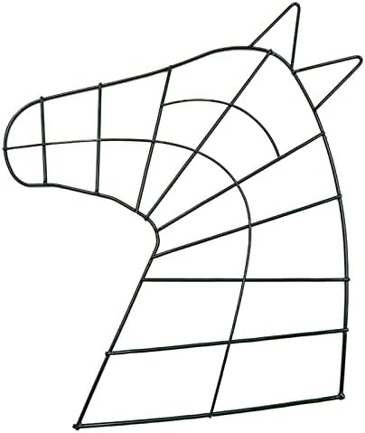 Ochine Horse Head Wreath Wire Form, Horse Head Wire Wreath Frame, Metal Floral Flower Wreath Frames Form Making Rings for DIY Christmas Decoration Party Supplies Home Decor Horse Lover