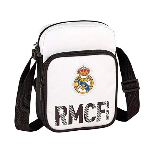 Real Madrid 611854672 2018 Bolso Bandolera, 22 cm, Blanco