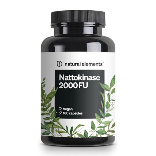 Nattochinasi – 180 capsule ad alto dosaggio con 100 mg ciascuna (20.000 FU/g) – natto da soia senza OGM – vegano, senza additivi inutili – prodotto e testato in laboratorio in Germania